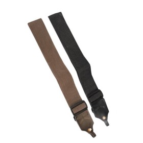 Strap - Banjo Strap with Special Leather Tabs - Black