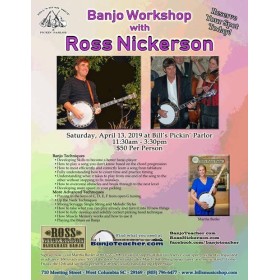 Ross Nickerson Banjo Workshop  - Columbia South Carolina - 4/13/19