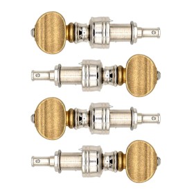 Rickard Cyclone 10:1 High Ratio Banjo Tuners - Brass Buttons - Set of 4