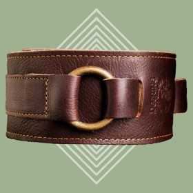 Deering Lalyered Stitched Leather Banjo Strap