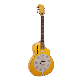 Mojo: Round-neck Resonator Guitar with Pickup and Case