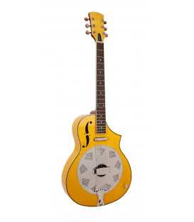 Mojo: Round-Neck Resonator Guitar with Pickup and Case